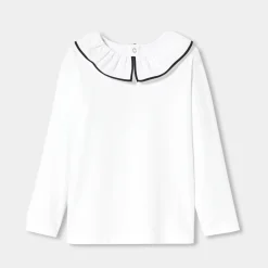 Jacadi T-Shirts, Polo Shirts|Girl long-sleeved T-shirt Jacadi White