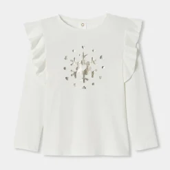 Jacadi T-Shirts, Polo Shirts|Girl long-sleeved T-shirt Jacadi soft white