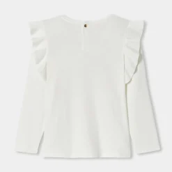 Jacadi T-Shirts, Polo Shirts|Girl long-sleeved T-shirt Jacadi soft white