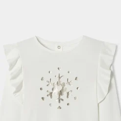 Jacadi T-Shirts, Polo Shirts|Girl long-sleeved T-shirt Jacadi soft white