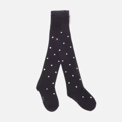 Jacadi Tights, Socks And Booties|Accessories|Girl Lurex polka dot tights Jacadi Navy