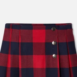 Jacadi Dresses And Skirts|Girl maxi check skirt Navy/Red