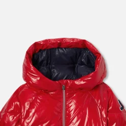 Jacadi Coats And Outerwear|Girl Coats & Puffer Jackets|Girl padded jacket Brick red