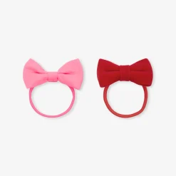 Jacadi Hair Accessories|Accessories|Girl pair of elastic bands Pink/Red