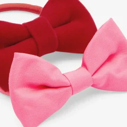 Jacadi Hair Accessories|Accessories|Girl pair of elastic bands Pink/Red