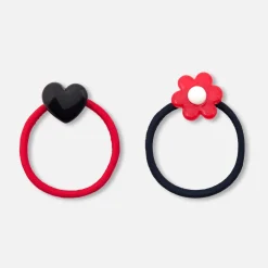 Jacadi Hair Accessories|Accessories|Girl pair of elastic bands Red/Navy