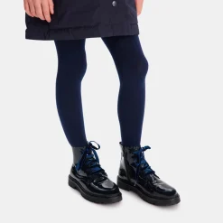 Jacadi Ankle & Lined Boots|Girl patent leather boots Jacadi Navy