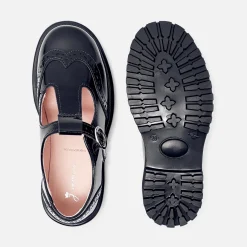 Jacadi Loafers, Lace-Ups And Moccasins|Mary Janes, T-Straps And Ballet Flats|Girl patent leather t-strap shoes Jacadi Navy