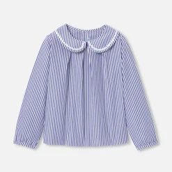 Jacadi Blouses And Shirts|Girl poplin blouse White/Blue