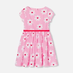 Jacadi Dresses And Skirts|Girl poplin dress Pink/Multicolour