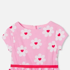 Jacadi Dresses And Skirts|Girl poplin dress Pink/Multicolour