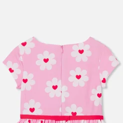 Jacadi Dresses And Skirts|Girl poplin dress Pink/Multicolour