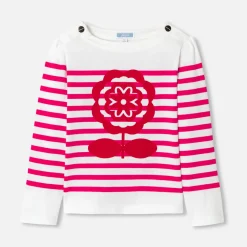 Jacadi T-Shirts, Polo Shirts|Girl sailor tee White/Pink