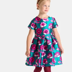 Jacadi Dresses And Skirts|Girl satin dress Blue/Multicolour
