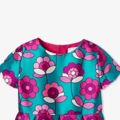 Jacadi Dresses And Skirts|Girl satin dress Blue/Multicolour