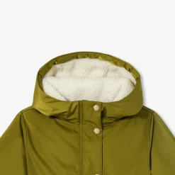 Jacadi Coats And Outerwear|Girl sherpa-lined parka Khaki