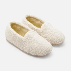 Jacadi Slippers|Canvas Shoes|Girl sherpa slippers Cream/Beige