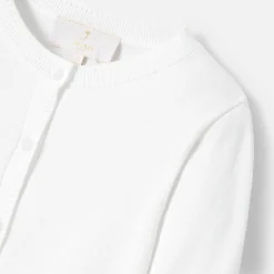 Jacadi Cardigans, Sweaters And Sweatshirts|Girl short cardigan Jacadi White