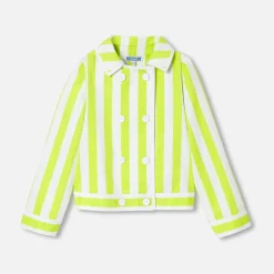 Jacadi Coats And Outerwear|Girl Coats & Puffer Jackets|Girl short jacket White/Green
