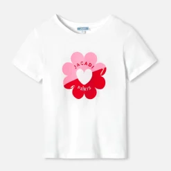 Jacadi T-Shirts, Polo Shirts|Girl short-sleeved T-shirt Jacadi White