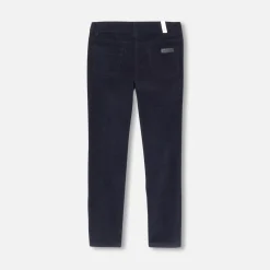 Jacadi Pants And Sweatpants|Girl slim-fit velour trousers Jacadi Navy