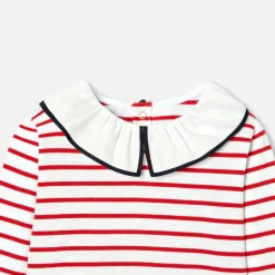 Jacadi T-Shirts, Polo Shirts|Girl striped T-shirt White/Red