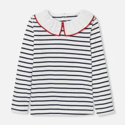 Jacadi T-Shirts, Polo Shirts|Girl striped T-shirt White/Navy