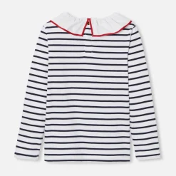 Jacadi T-Shirts, Polo Shirts|Girl striped T-shirt White/Navy