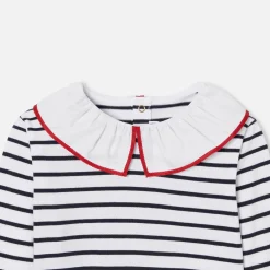Jacadi T-Shirts, Polo Shirts|Girl striped T-shirt White/Navy