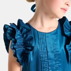 Jacadi Dresses And Skirts|Girl taffeta dress Turquoise blue