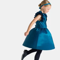 Jacadi Dresses And Skirts|Girl taffeta dress Turquoise blue