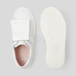 Jacadi Sneakers|Girl tennis shoes with removable tongue Jacadi White