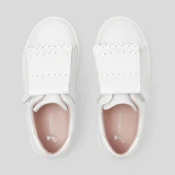 Jacadi Sneakers|Girl tennis shoes with removable tongue Jacadi White