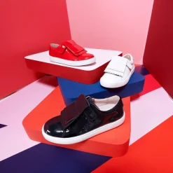 Jacadi Sneakers|Girl tennis shoes with removable tongue Jacadi White