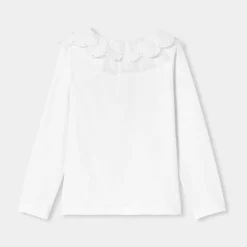 Jacadi T-Shirts, Polo Shirts|Girl T-shirt with a collar Jacadi White