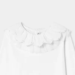 Jacadi T-Shirts, Polo Shirts|Girl T-shirt with a collar Jacadi White