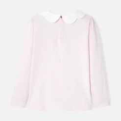 Jacadi T-Shirts, Polo Shirts|Girl T-shirt with scalloped collar Jacadi Powder Pink