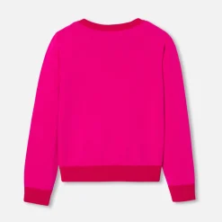 Jacadi Cardigans, Sweaters And Sweatshirts|Girl tulip sweater Pink/Red