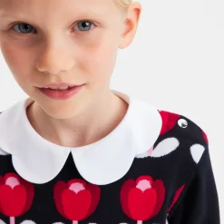 Jacadi Cardigans, Sweaters And Sweatshirts|Girl tulip sweater Jacadi Navy