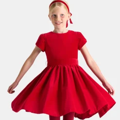 Jacadi Dresses And Skirts|Girl velvet dress Jacadi Red