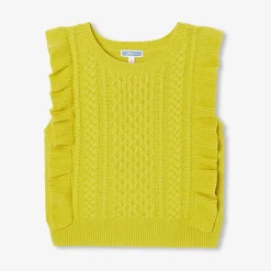 Jacadi Cardigans, Sweaters And Sweatshirts|Girl vest Mustard