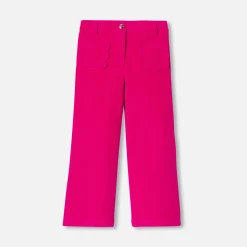 Jacadi Pants And Sweatpants|Girl wide-leg corduroy trousers Grenadine Pink
