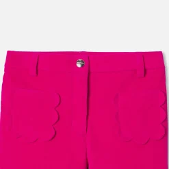 Jacadi Pants And Sweatpants|Girl wide-leg corduroy trousers Grenadine Pink