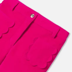 Jacadi Pants And Sweatpants|Girl wide-leg corduroy trousers Grenadine Pink