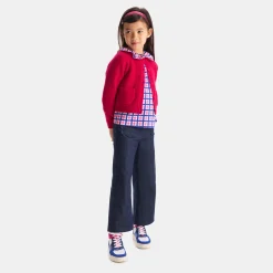 Jacadi Pants And Sweatpants|Girl wide-leg jeans Dark Denim