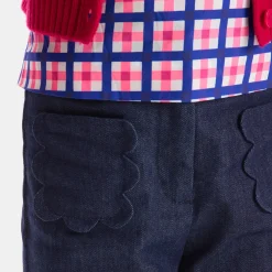 Jacadi Pants And Sweatpants|Girl wide-leg jeans Dark Denim