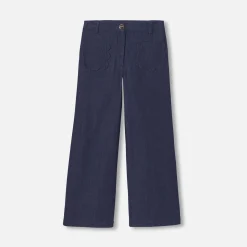 Jacadi Pants And Sweatpants|Girl wide-leg jeans Dark Denim