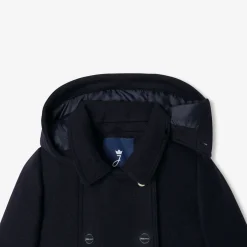 Jacadi Coats And Outerwear|Girl wool coat Jacadi Navy