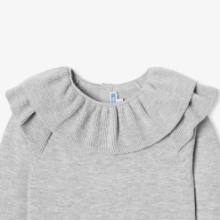 Jacadi Dresses And Skirts|Girl wool dress Jacadi light Heather Grey