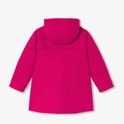 Jacadi Coats And Outerwear|Girl Coats & Puffer Jackets|Girl wool duffle-coat Grenadine Pink